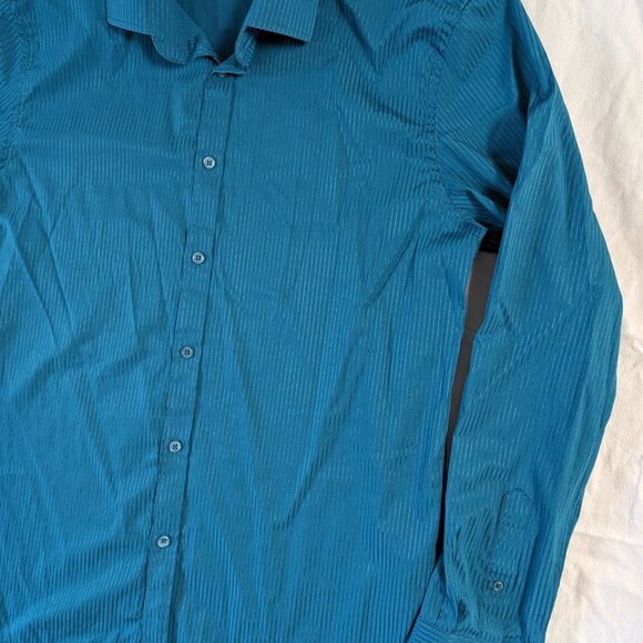 LE CHATEAU MEN'S BUTTON UP FRONT DRESS CASUAL LONG SLEEVE SHIRT SIZE XL 18 STYLE - Picture 4 of 16